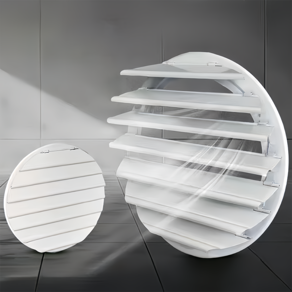 Circular Axial Flow Fan Louvre Aluminum air Outlet Self-closing Louvre Outdoor Rainproof and Return air Inlet protection Cover