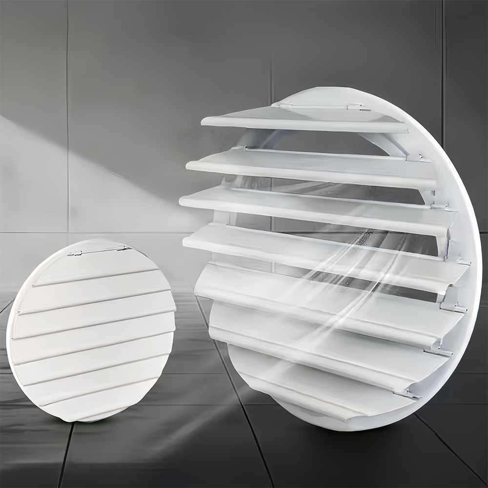Circular Axial Flow Fan Louvre Aluminum air Outlet Self-closing Louvre Outdoor Rainproof and Return air Inlet protection Cover