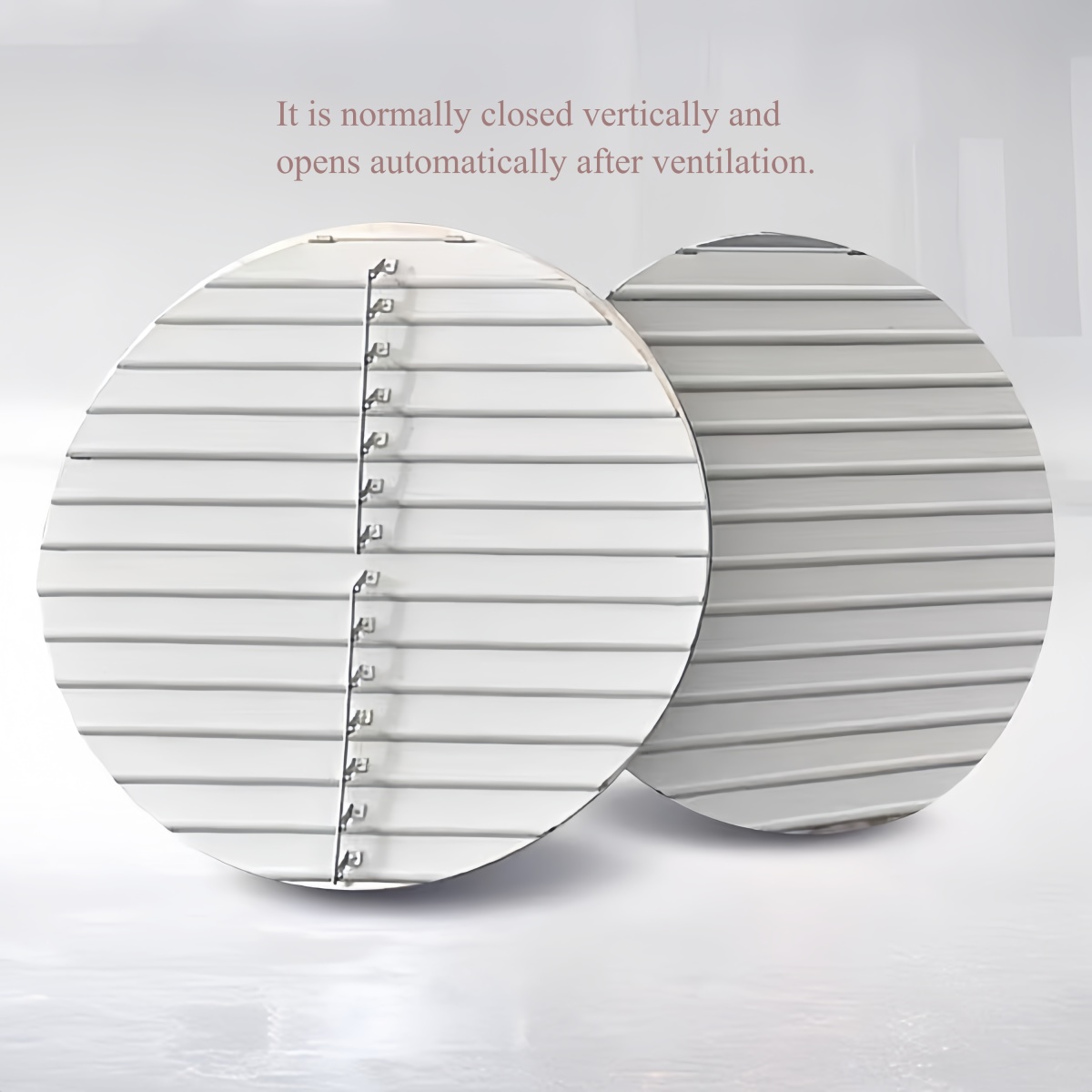 Circular Axial Flow Fan Louvre Aluminum air Outlet Self-closing Louvre Outdoor Rainproof and Return air Inlet protection Cover - Pilt 2