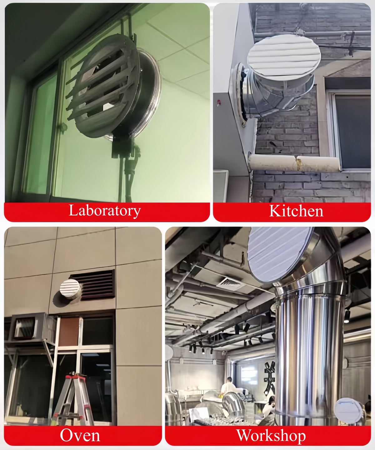 Circular Axial Flow Fan Louvre Aluminum air Outlet Self-closing Louvre Outdoor Rainproof and Return air Inlet protection Cover - Bild 6