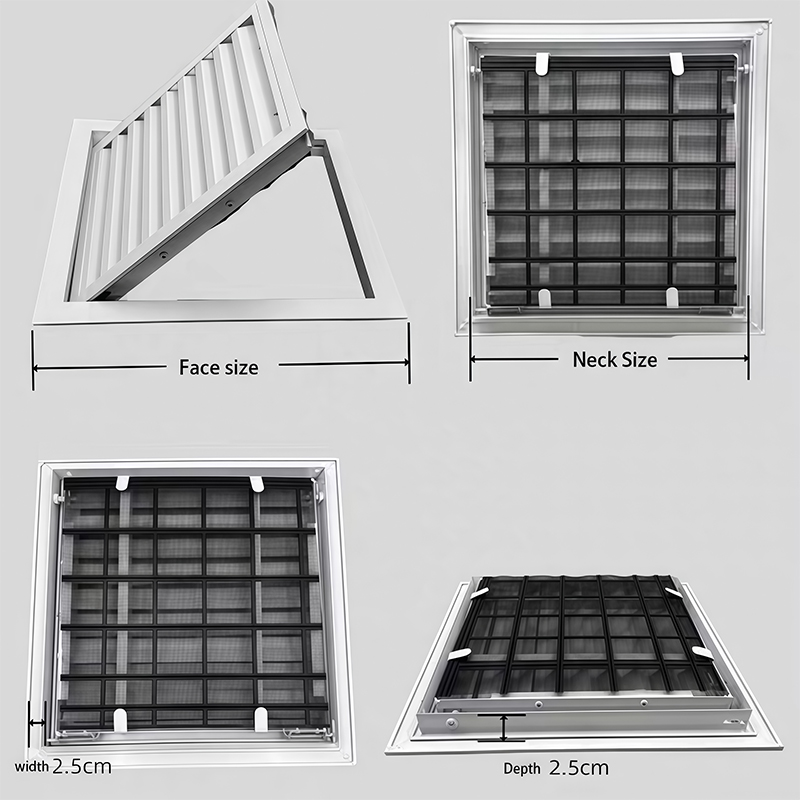 Custom Aluminum Alloy Window-blinds Type Access Panel Inspected Opening Finished Ceiling Door Hinge Type - Bild 5