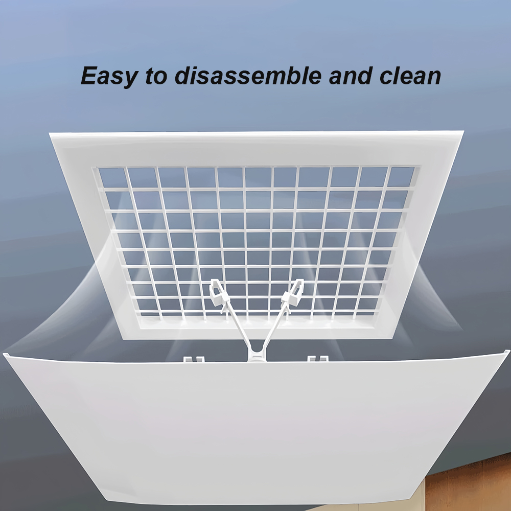 Iron Air Deflector Adjustable Reusable Heat Drop Ceiling Vents RV Office HVAC AC Registers Air Conditioner Deflector - Kép 4