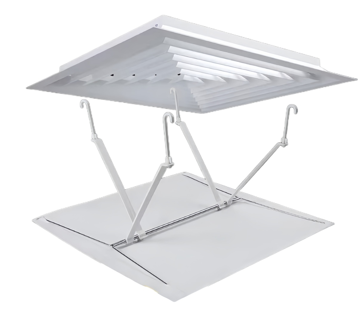 Iron Air Deflector Adjustable Reusable Heat Drop Ceiling Vents RV Office HVAC AC Registers Air Conditioner Deflector - Kép 6