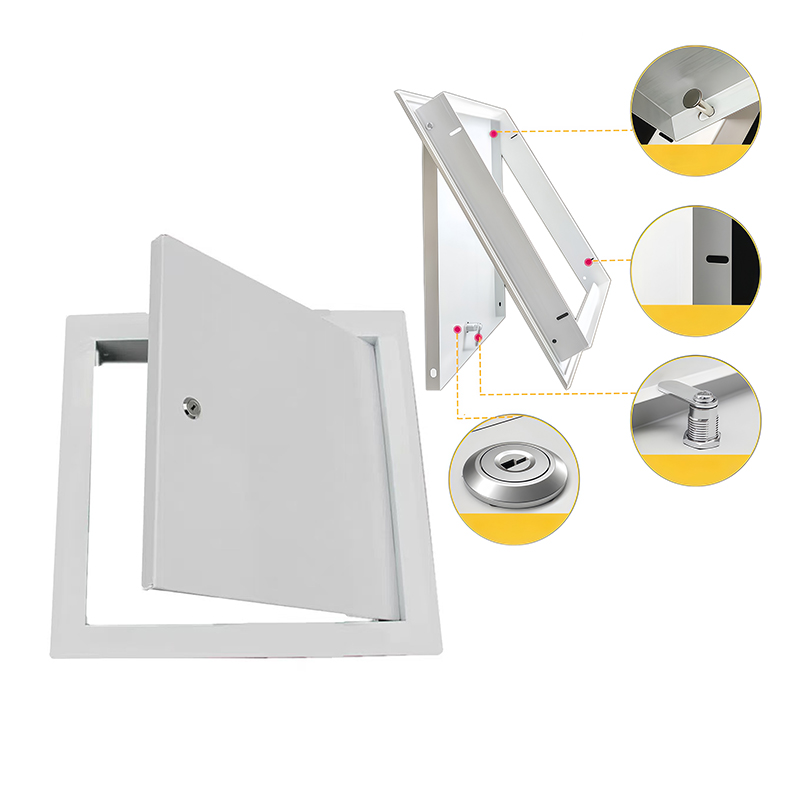 Universal Access Panel Aluminum Alloy Lock Type Invisible Decorative Ceiling Inspection Opening Registers & Grilles