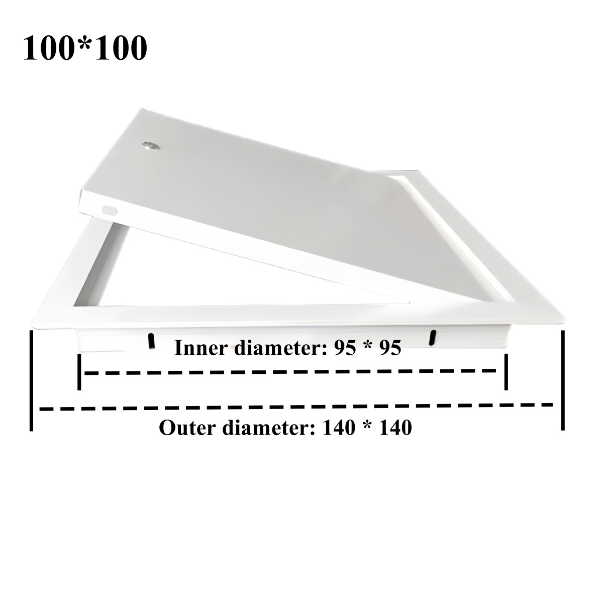 Universal Access Panel Aluminum Alloy Lock Type Invisible Decorative Ceiling Inspection Opening Registers & Grilles - Image 2