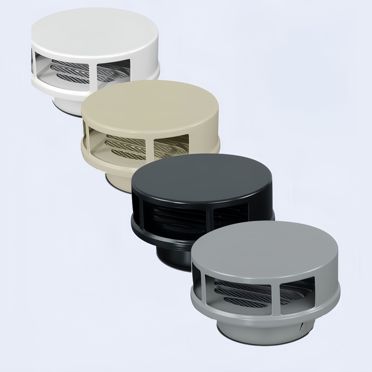 Registres extérieurs d'utilisation de sous-sol de bureau de chapeau imperméable de ventilation d'OEM SS304 & Grilles peintes pour une fonctionnalité optimale - Image 4