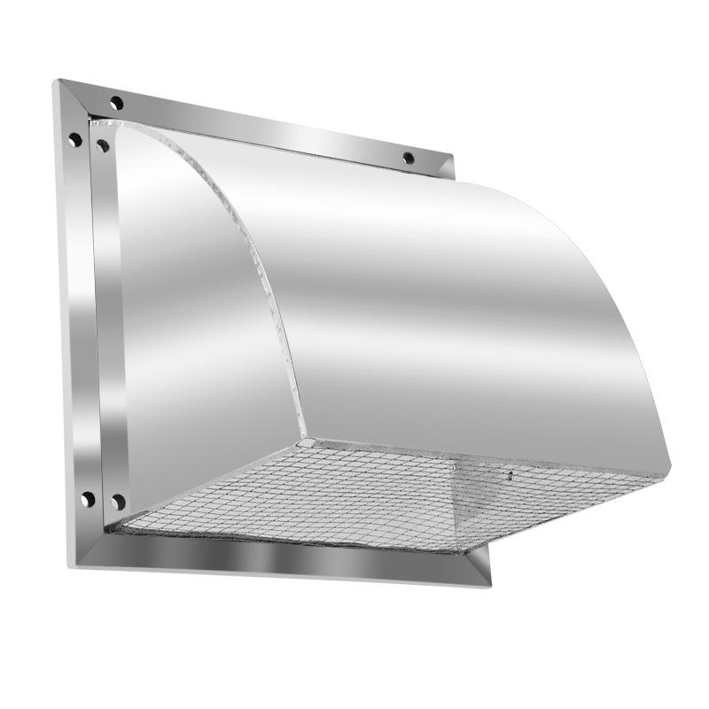 Stainless Steel External Wall Hood, Kitchen Exhaust Fan Square Exhaust Hood Wind Cap Large Air Outlet With Dust Screen - Image 4