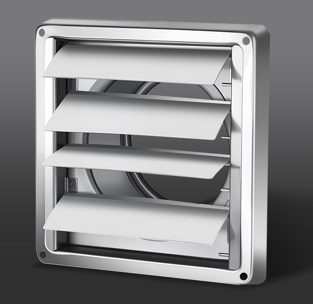 Exhaust Air Vent Stainless Steel Square Movable Louvered Bathroom Exhaust Fan Exterior Ventilation Registers & Grilles - Bild 3