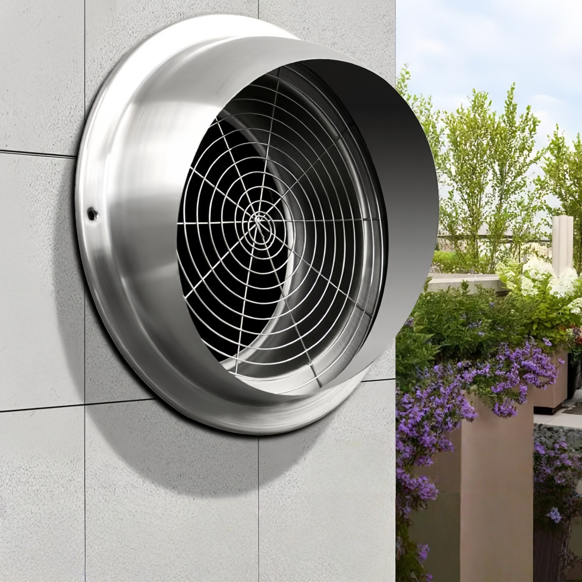 Modern Thickened Stainless Steel Hood Ventilation Opening Spherical Exterior Wall Exhaust Vent Air Vent Hood Smoke Extractor