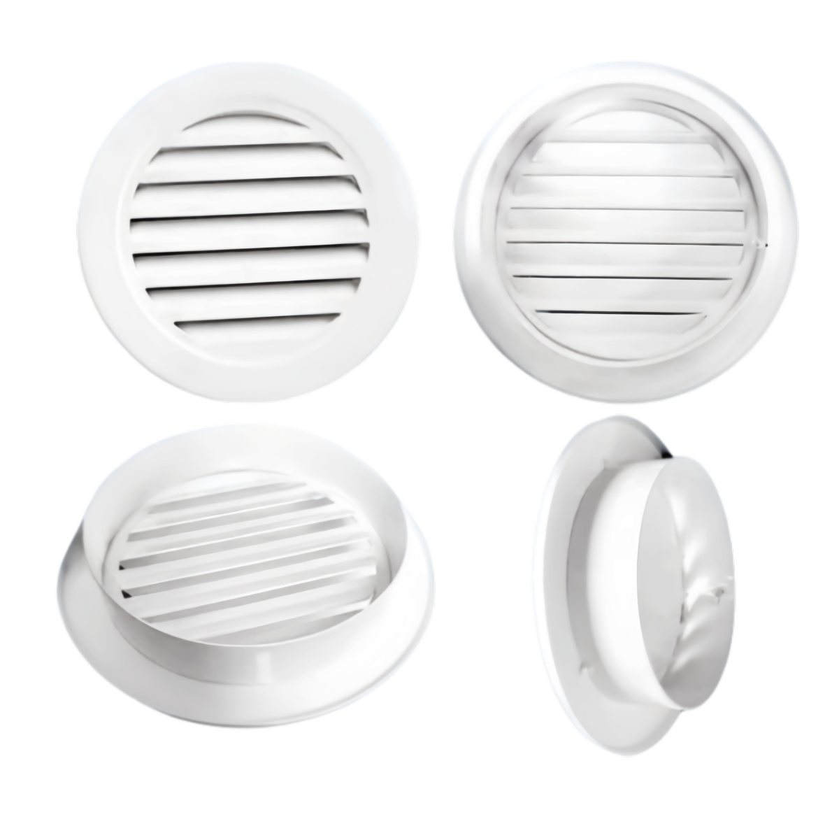 Aluminum Circular Rainproof Louvre Wind Cap Villa Attic Ventilation Hole Exhaust Port Rainproof Register Grille for Window