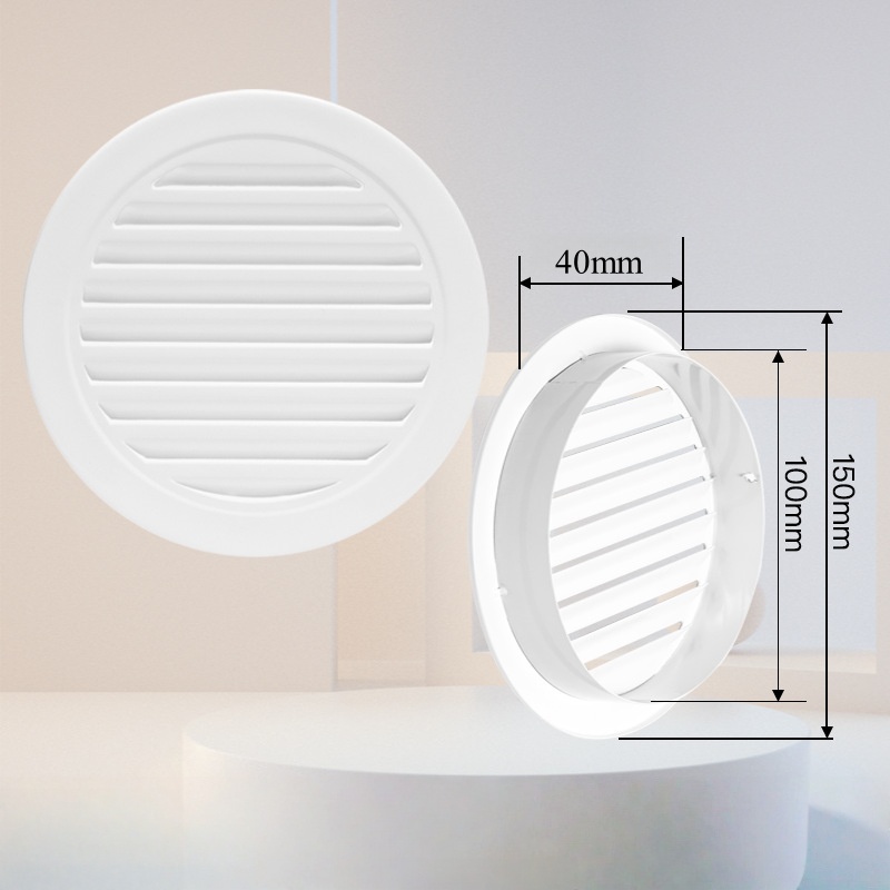Exhaust Air Vent Aluminum Alloy Round Rainproof Louver Window Wind Cap Ventilation Registers & Grilles - Bild 2