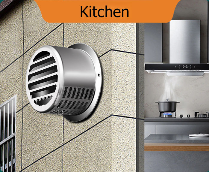 Modern Design Stainless Steel Range Hood Exterior Wind Shield with Fresh Air Outlet Bird-Proof Rainproof Exhaust Ventilation Cap - Image 5