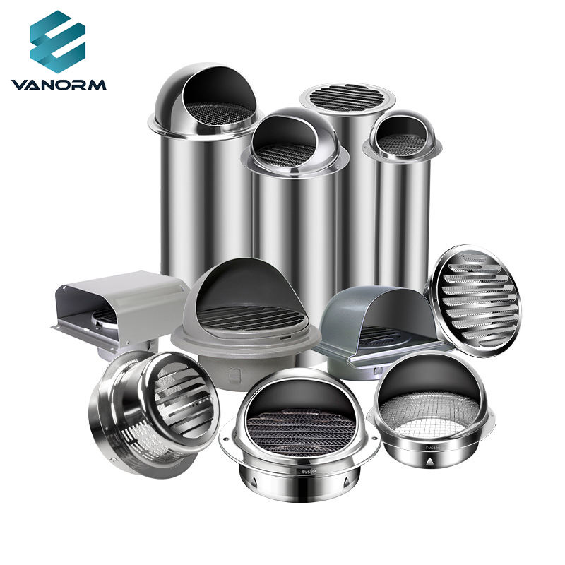 Stainless Steel Hood Rainproof Cover Ventilation Opening air Exchange Hood Range Hood Exhaust Fan Exhaust Outlet Exterior Outlet - Image 5