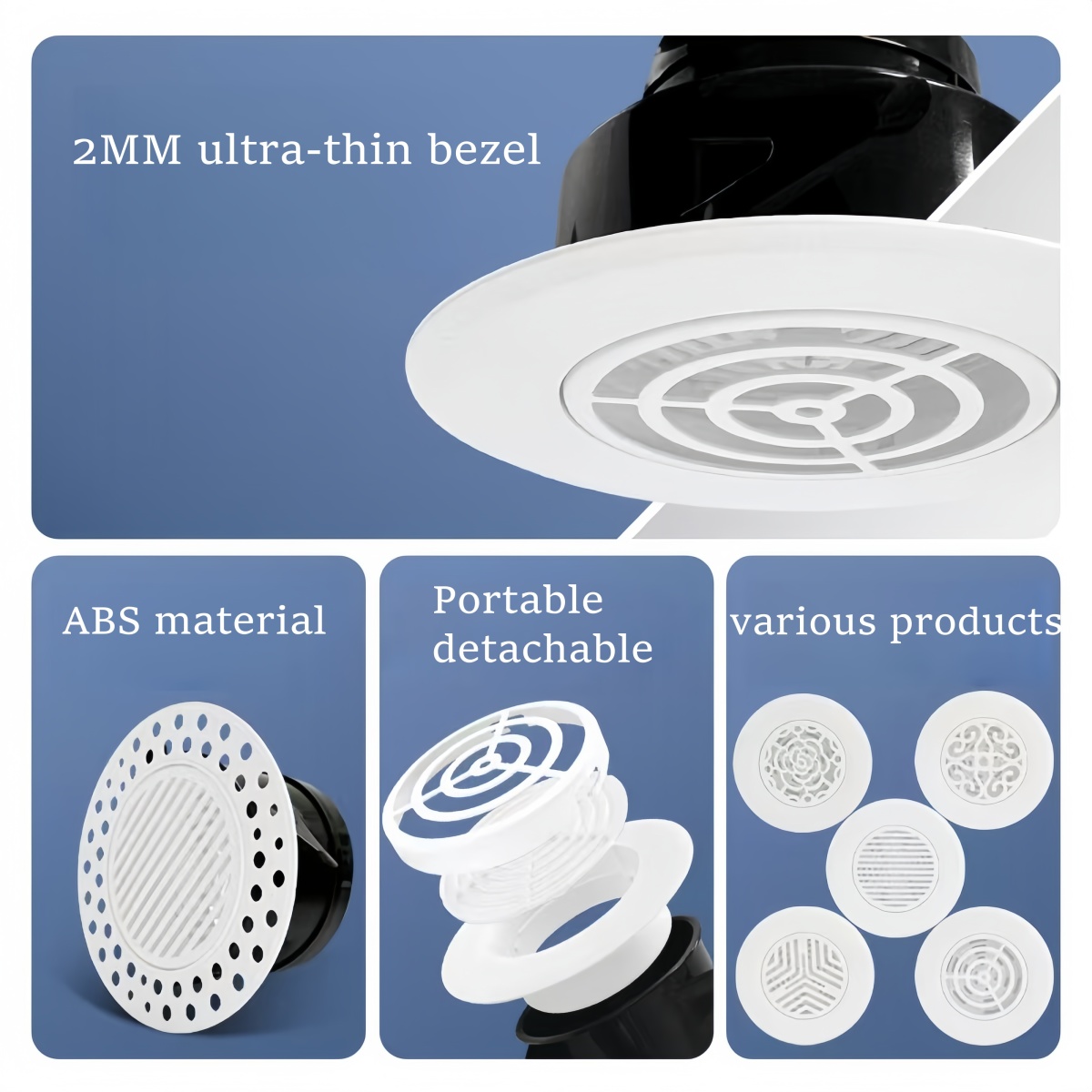 MUD-IN New Modern Air Intake with Frameless Design Simple and Compact Embedded Supply and Return Air Vents in Round Shape - Image 5