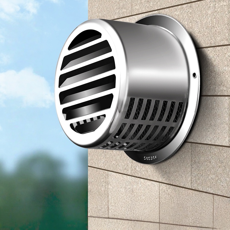 Stainless Steel Hood Rainproof Cover Ventilation Opening air Exchange Hood Range Hood Exhaust Fan Exhaust Outlet Exterior Outlet