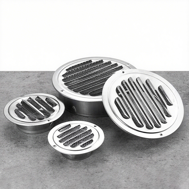 200Sortie d'air murale extérieure de capot en acier inoxydable MM, Couvercle en maille pour tuyau d'échappement de hotte de cuisine, Bouchon de ventilation, Évent d'échappement