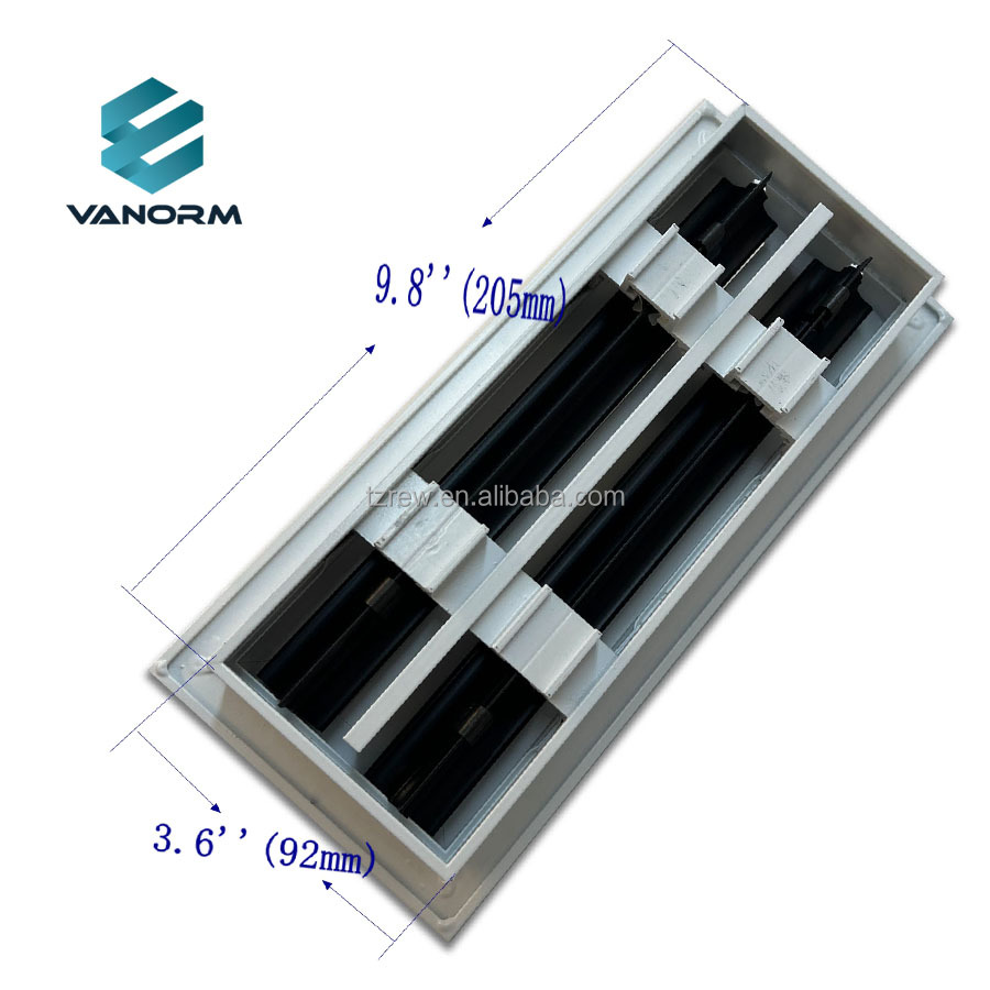Hvac System 2 Slot Linear Slot Diffuser Ceiling Adjustable Blade Return Air Grille 10*4" - Kép 2