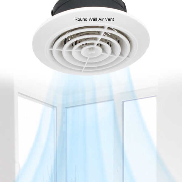 7.8 Inches Air Diffuser Wall Vent Outlet Screen Mesh Hood Register & Grille Cover for Air Vent Ducting Ventilation Exhaust