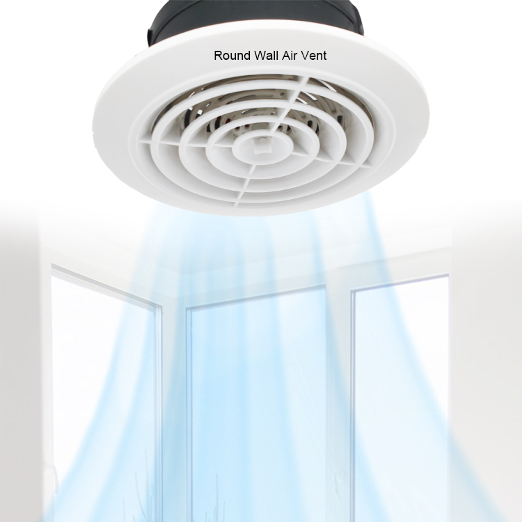 7.8 Inches Air Diffuser Wall Vent Outlet Screen Mesh Hood Register & Grille Cover for Air Vent Ducting Ventilation Exhaust