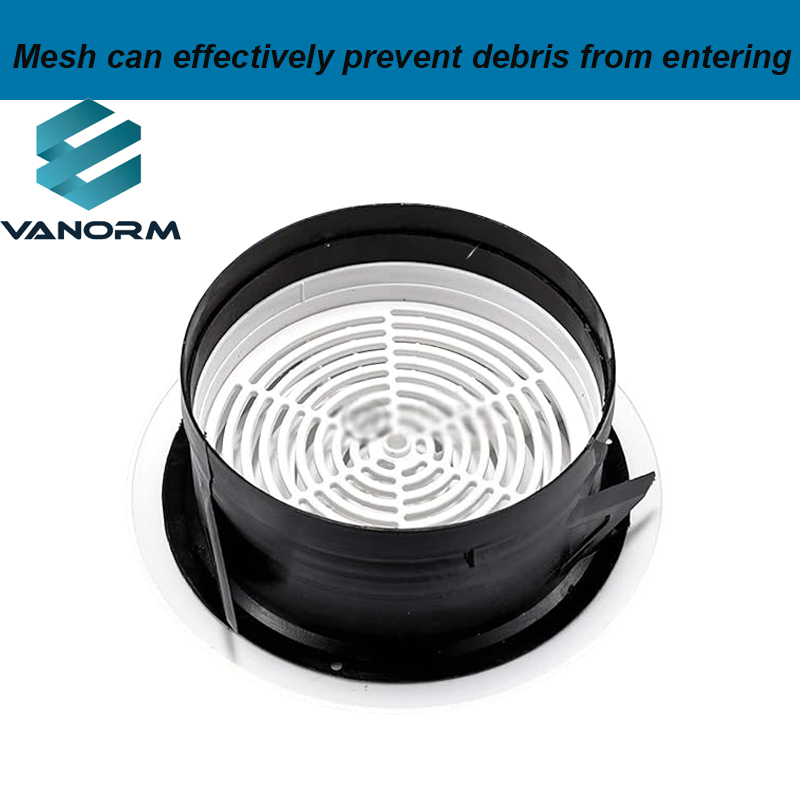 7.8 Inches Air Diffuser Wall Vent Outlet Screen Mesh Hood Register & Grille Cover for Air Vent Ducting Ventilation Exhaust - Image 4