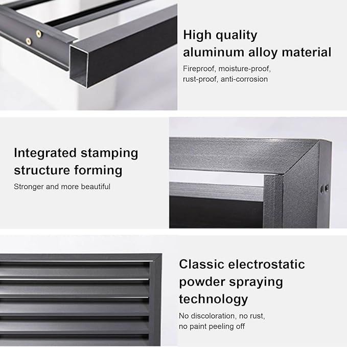Aluminum Shutter Privacy Fence Freestanding Louvered Space Divider Air Conditioner Decorative Screen Suitable Gardens Balconies - Bild 4