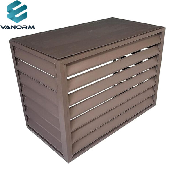 Mini couvercle de climatiseur fendu en aluminium marron, étagère d'extérieur en alliage d'aluminium pour réduction du bruit, support pour plantes à utiliser