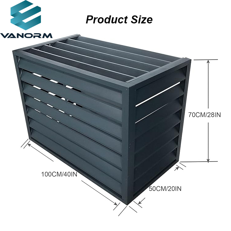 Air Conditioner Rack Aluminum Air Conditioner Fence Screen Outdoor Plant Display Rack Top Deepened Planter for Outside - Bild 2