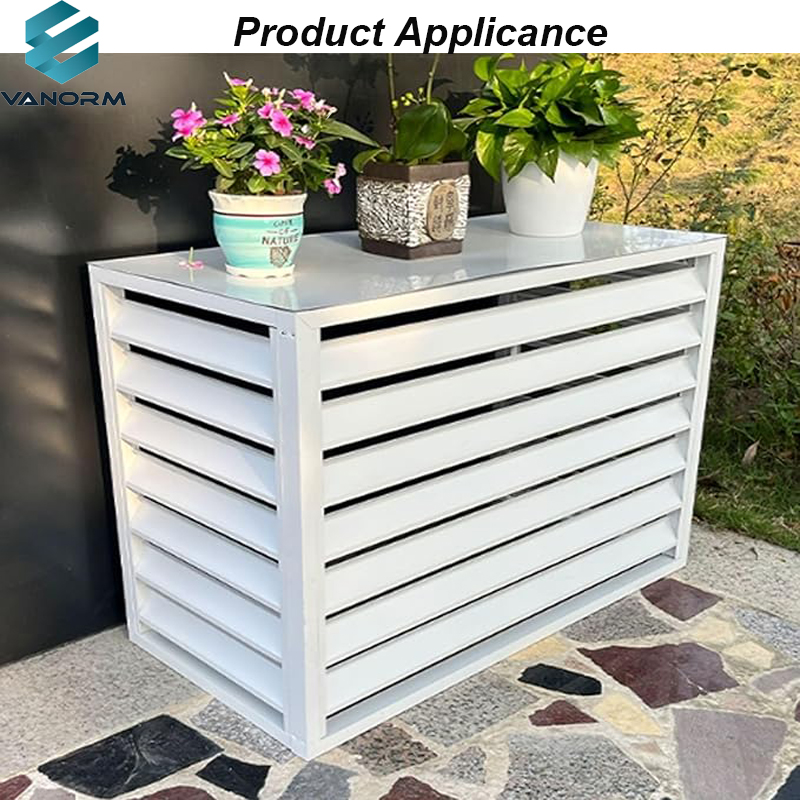 Couvercle de climatiseur en aluminium, Mini couvercle de climatiseur fendu pour unités extérieures, résistant à l'eau, Anti-grêle, conception coupe-vent - Image 6