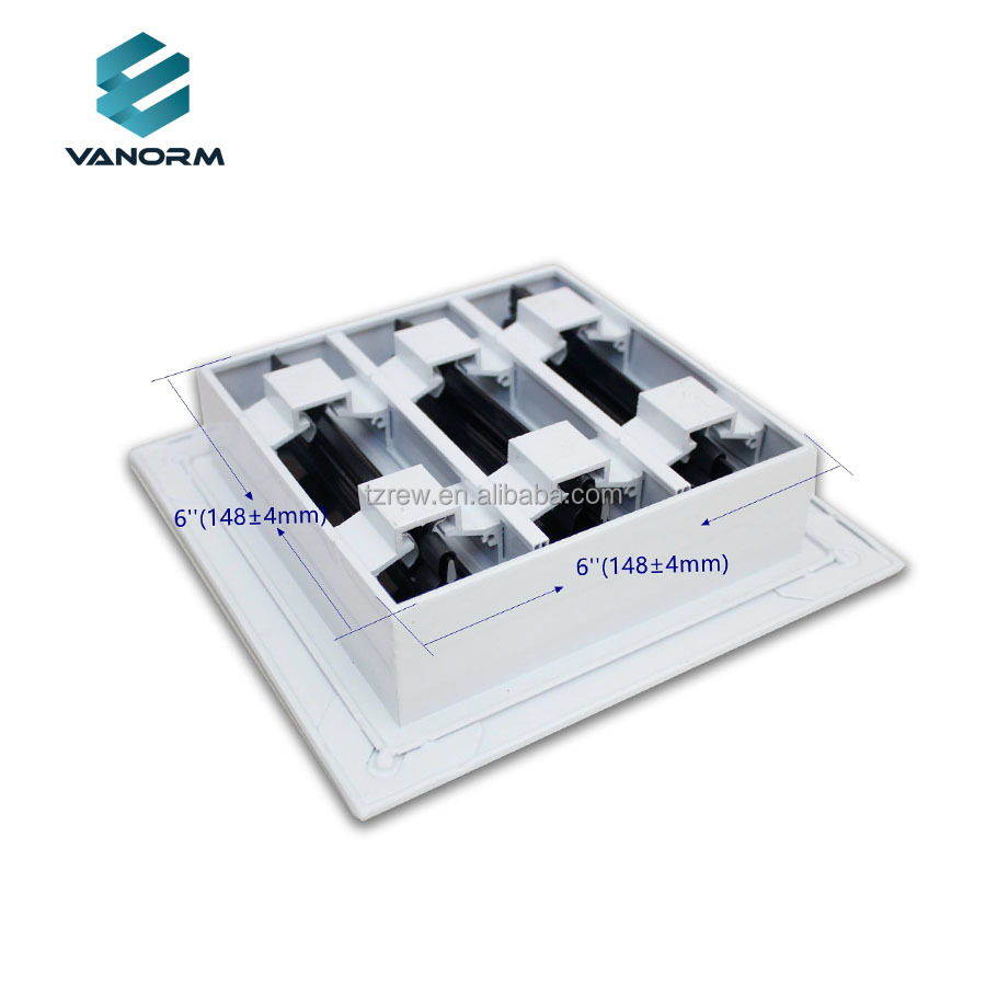 VANORM Linear Slot Diffuser,6''x6'' Air Vent Grille,3 Slot HVAC Standard Linear Slot Diffuser - Kép 2