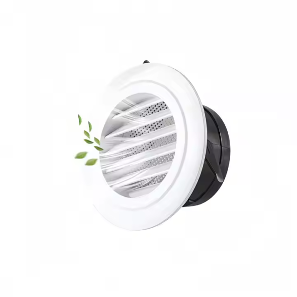 Modern 100mm White ABS Plastic Vent Exhaust Fan Cover with Built-in Screen Mesh for HVAC Ducting for Bathroom Kitchen Garage