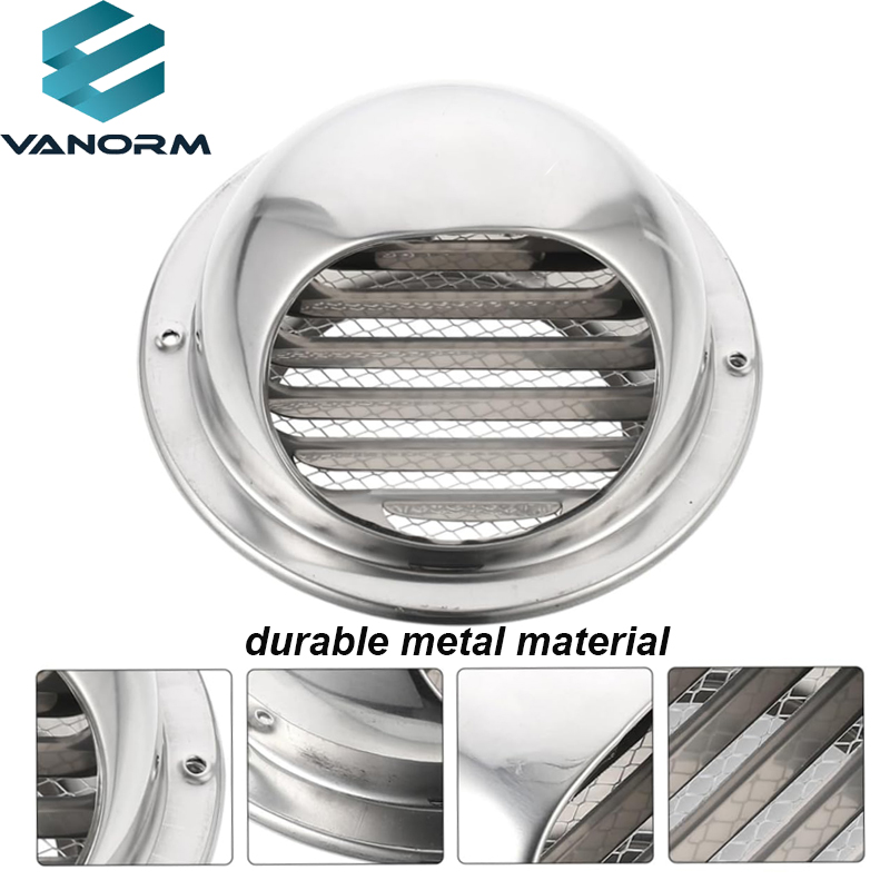 Modern Design Stainless Steel Wall Vent Cover Exhaust Vent with Screen Mesh Soffit Vents for Outdoor Ventilation System - Bild 3