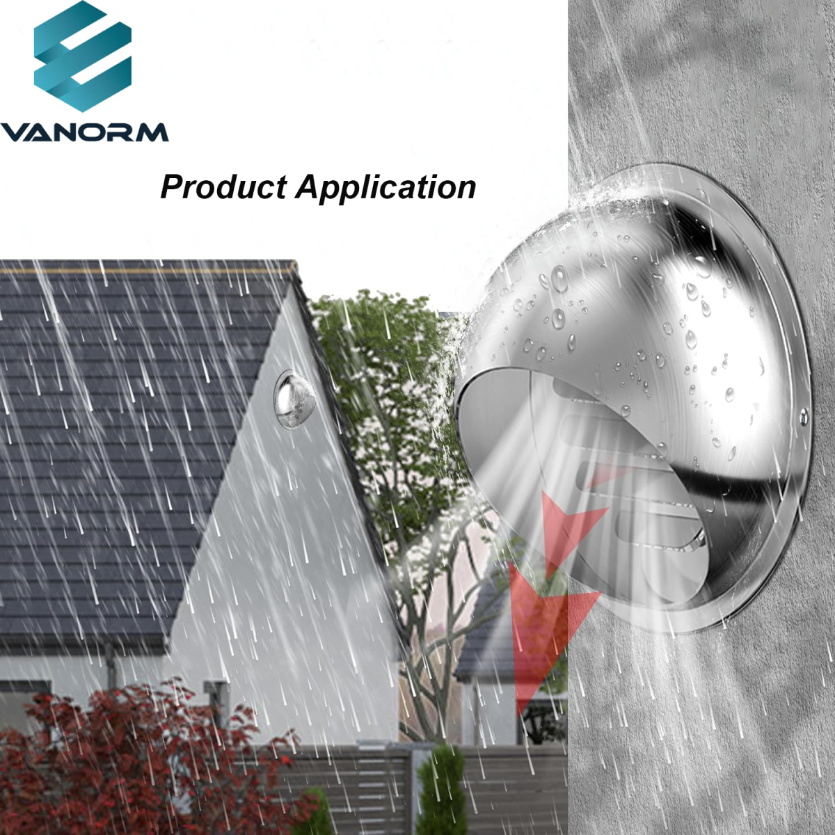 Modern Design Stainless Steel Wall Vent Cover Exhaust Vent with Screen Mesh Soffit Vents for Outdoor Ventilation System - Bild 6