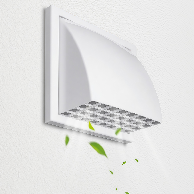 4-Inch Cross-border Exhaust Vents Exterior Wall Rainproof Ventilation Cap Wind Cover Exhaust Ventilation Vuct Outlet With Valve