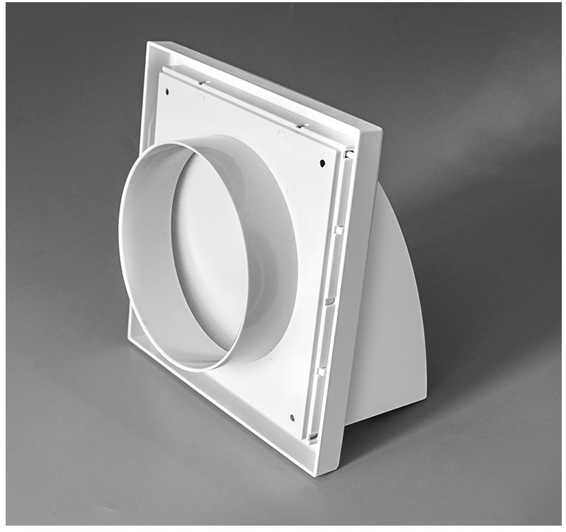 4-Inch Cross-border Exhaust Vents Exterior Wall Rainproof Ventilation Cap Wind Cover Exhaust Ventilation Vuct Outlet With Valve - Bild 2