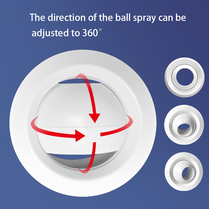 Spherical Nozzle ABS Air Outlet with Adjustable Jet Flow, Airport and Station Air Conditioning Jet Swirl Air Vent Exhaust Vent - Imagen 2