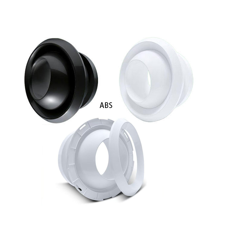 Spherical Nozzle ABS Air Outlet with Adjustable Jet Flow, Airport and Station Air Conditioning Jet Swirl Air Vent Exhaust Vent - Imagen 3