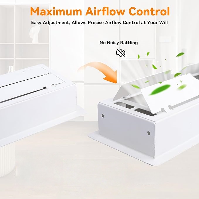 4x10 Inch Floor Register with Tray for Flooring Insert Heavy-Duty Steel Vent Cover for Floor or Wall Flush Mount Air Vent Modern - Image 4