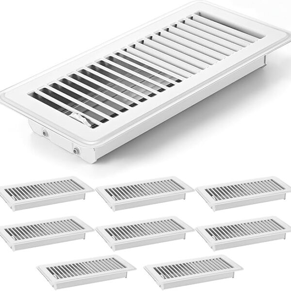 Square 4x10 Modern Style Heavy Duty ABS Vent Covers Rust-Proof Registers & Grilles for Floor Wall Ceiling Home Use