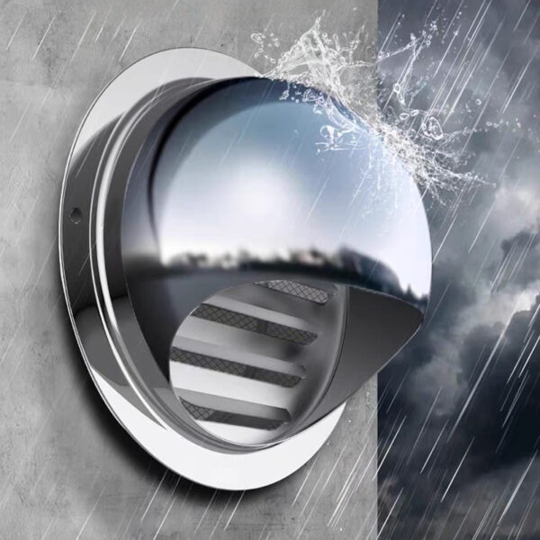 Stainless Steel Hood Range Hood Exterior Wind Shield Fresh Air Outlet Exhaust Pipe Cover Ventilation Bird-proof Rainproof Cap