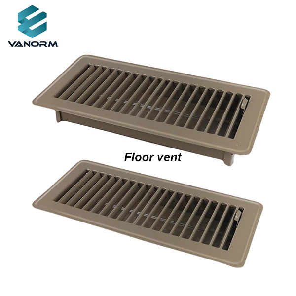 4" X 10" Brown Floor Register - Heavy Duty Walkable Floor Vents Easy Adjust Air Supply Lever Vent Covers for Home