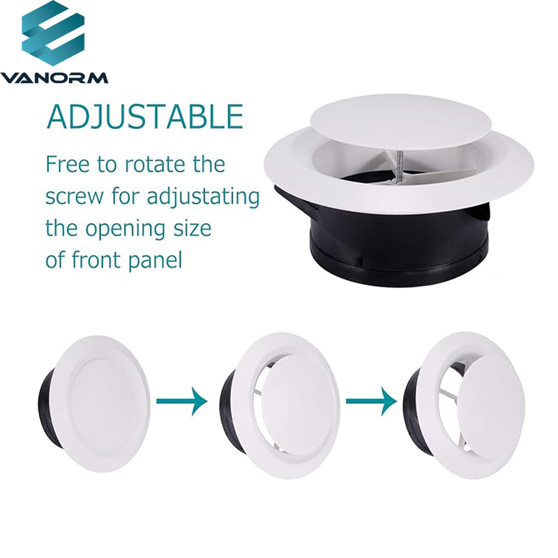 ABS Ceiling Vent Covers for Living Room Attic Bathroom Kitchen Modern Design Adjustable Soffit Vent for Office Ventilation Use - ภาพ 2
