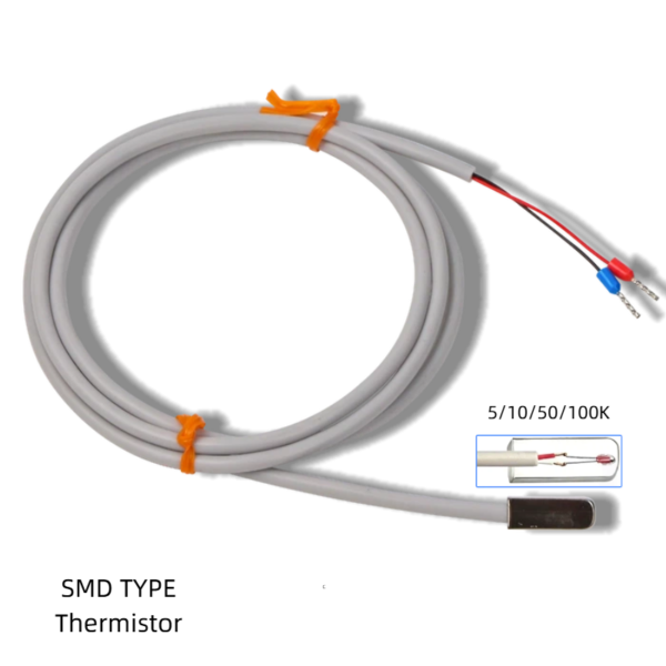 Stainless Steel SMD Type Thermistor Thread Thermocouple Pt100 Temperature Sensor Thermocouple Type K N T with Silicone Cable