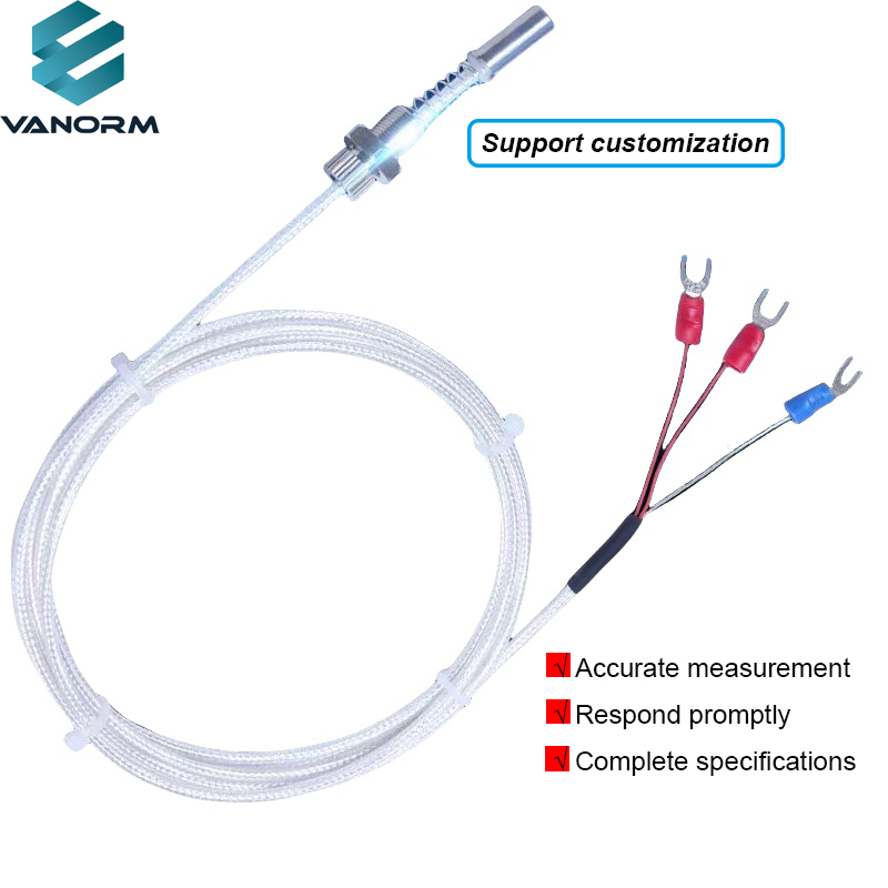 The PT100 Temperature Sensor Probe K-type Thermocouple Is Resistant to Corrosion Stainless Steel Shielding Thread Thermocouple - Image 6