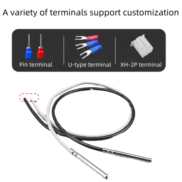 OEM ODM High Accuracy NTC 10K NTC Thermistor 1M 3950 Waterproof Probe Temperature Sensor for Refrigeration Air Conditioning