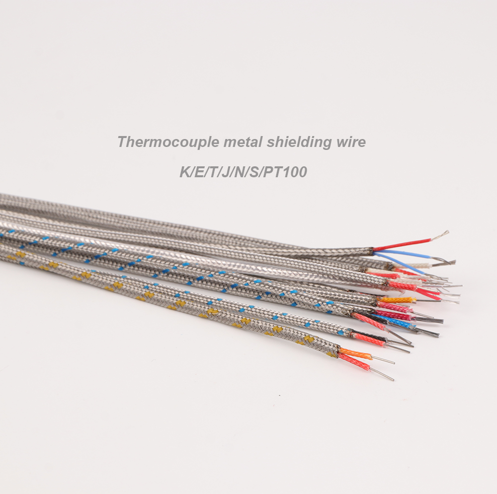 High Quality K/E/T/J/N/S/PT100 Precision Thermocouple Metal Shielding Wire Compensation Wire Temperature Measurement Wire PT100