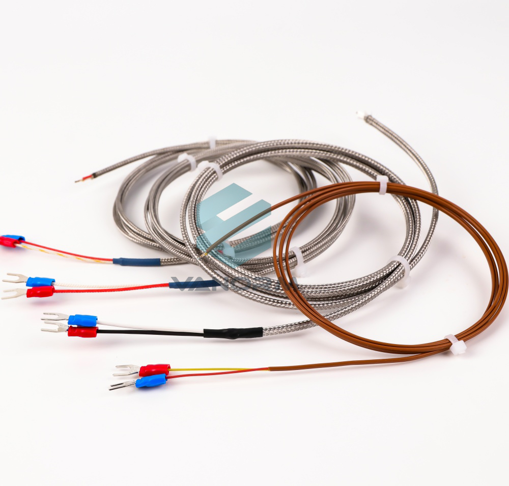 High-temperature Temperature Measuring Wire K-type Thermocouple PFA/ Ceramic Fibers / Glass Fibers Wires Solder-joint Type Probe