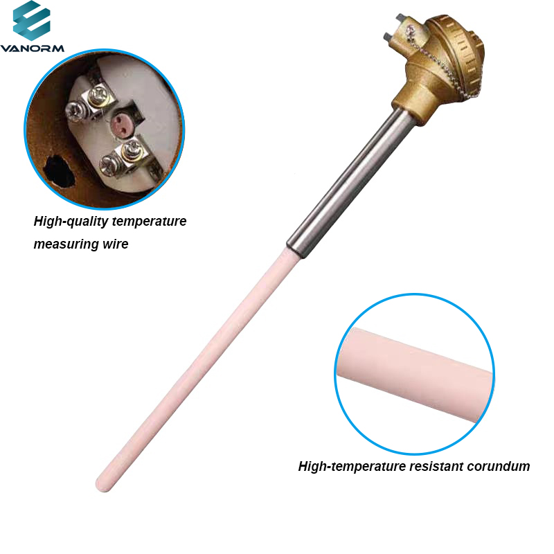 High Temperature S-type Platinum-rhom DiuThermocouple WRP-130/230 Corundum Thermocouple 0 - 1600 ℃ K-type N-type Thermocouple - Image 3