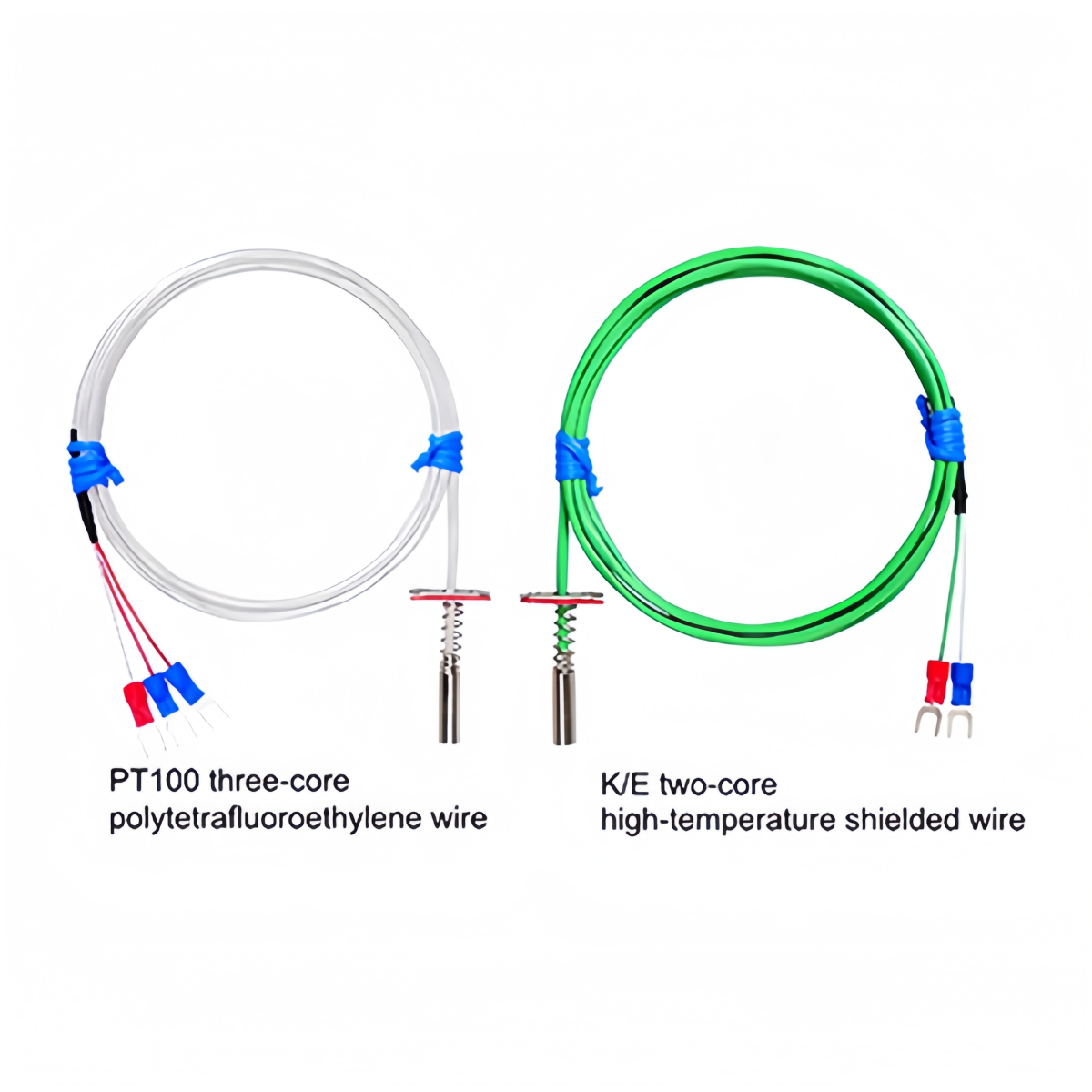4*30 K-type Thermocouple Waterproof and Oil-resistant Temperature Probe T/J-type Flared-ended Encapsulated Temperature Sensor - Bild 4
