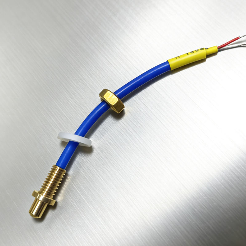 OEM/ODM Copper K Type Thermocouple Blue Silicone Thermocouple Copper Thermocouple Head Pt100/J/E/J/N Temperature Sensor - Image 5