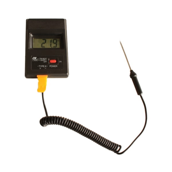 Digital Handheld K Type Thermometer with Stainless Steel Probe Portable Industrial K-Type Thermocouple Temperature Sensor